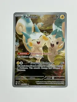 Pachirisu 208/198 Scarlet & Violet Base Illustration Rare Pokemon Card - Image 1