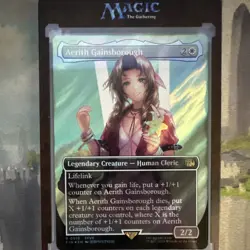 Magic: The Gathering Aerith Gainsborough Foil Borderless Rare Final Fantasy 519 - Image 1