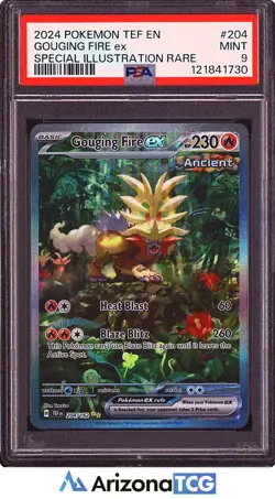 Pokemon 2024 Gouging Fire ex 204/162 Full Art SIR Temporal Forces PSA 9 - Image 1