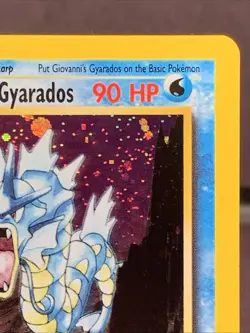 Pokemon TCG Giovanni's Gyarados 5/132 Holo Rare Gym Challenge WOTC VTG Swirl LP+ - Image 3