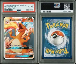 2019 Pokemon Sun & Moon Charizard GX Hidden Fates PSA 8 - Image 3