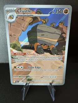 Pokemon TCG Crustle 130/086 Illustration S&V Black Bolt Rare Card IR NM - Image 1