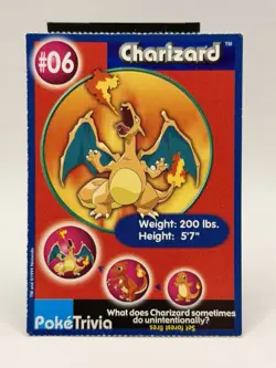 Charizard PokeTrivia #06 Pokemon Card Mewtwo Strikes Back 1999 - Image 1