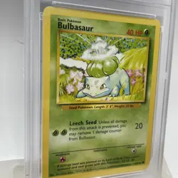 1999 Pokemon Base Set 44/102 Bulbasaur PSA Mint 9 - Image 3
