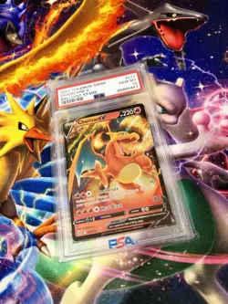 2022 POKEMON SWORD & SHIELD BRILLIANT STARS #017 CHARIZARD V PSA 10 - Image 3
