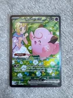 2025 POKEMON JTG SPECIAL ILLUSTRATION RARE #184 LILLIE'S CLEFAIRY EX 159 PINK - Image 1