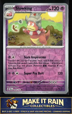 Slowking SV07: Stellar Crown Reverse Holo #058/142 Pokemon - Image 1