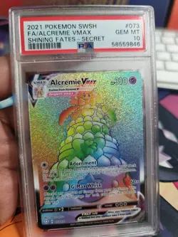 Alcremie Vmax 073/072 PSA 10 Gem Mint Rainbow Pokemon - Image 1
