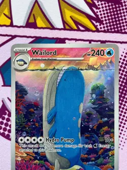 Pokemon TCG - Wailord 162/159 - Journey Together - Illustration Rare - NM - Image 2