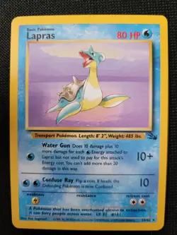 Pokemon Fossil Red Logo 3rd Print 1999 2000 Lapras 25/62 - Image 1