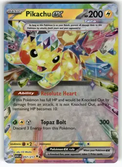 Pikachu ex 057/191 Double Rare Surging Sparks Pokemon Near Mint - Image 1