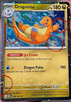 4 FULL SWIRLS - Dragonite 149/165 - 151 - Cosmos Holo Sam's Club Exclusive Promo - Image 1
