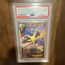 Pokemon Alakazam EX 125/124 Fates Collide Secret Rare Holo PSA 9 2016 160 HP - Image 1