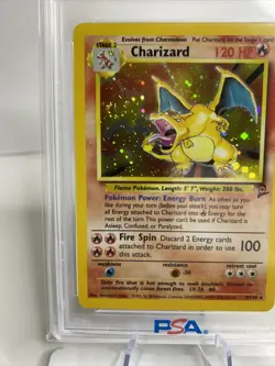 PSA 7 Pokemon Base Set 2 Charizard Holo 4/130 Near mint W/SWIRL Should Be Higher - Image 2