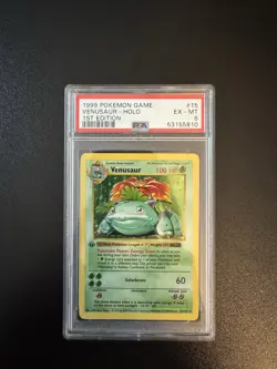 Pokemon Venusaur 1st Edition Shadowless Holo Base Set 15/102 PSA 6 1999 - Image 1