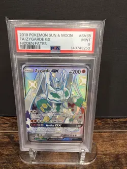 PSA 9 2019 POKEMON SUN & MOON HIDDEN FATES FULL ART/ZYGARDE GX SV65 - Image 1