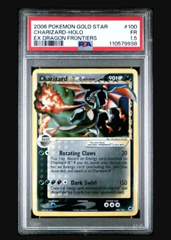 2006 POKEMON EX DRAGON FRONTIERS GOLD STAR #100 CHARIZARD-HOLO PSA 1.5 - Image 1
