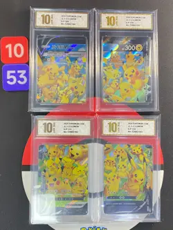 Pokemon TCG S-Chinese Pikachu V-UNION S-P 109-112 Grade10 1053 - Image 1