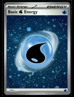 Pokemon SVE: Scarlet & Violet Energies #003 Basic Water Energy (Cosmos Holo) - Image 1