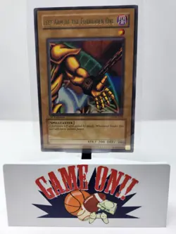 YuGiOh Left Arm of the Forbidden One LOB-123 1st Edition Glossy Ultra Rare HP - Image 1