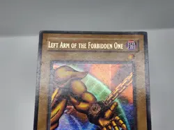YuGiOh Left Arm of the Forbidden One LOB-123 1st Edition Glossy Ultra Rare HP - Image 2