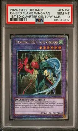 2024 YU-GI-OH! RA03-QUARTER CENTURY BONANZA ELEMENTAL HERO FLAME WINGMAN PSA 10 - Image 1