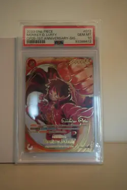 Monkey.D.Luffy (Alternate Art) (Gold-Stamped Signature) ST01-012 PSA 10 - Image 1