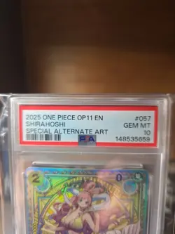PSA 10 Shirahoshi SP EB01-057 One Piece OP11 Fist of Divine Speed Gem Mint ENG. - Image 2