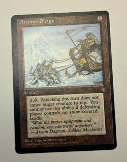 MTG Ice Age Arcum's Sleigh - Nm Uncommon - Image 1