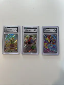 Pokemon Art Rare CGC Graded 9.5 Holo Japanese Lot 3 Zeraora Dolliv Probopass - Image 1
