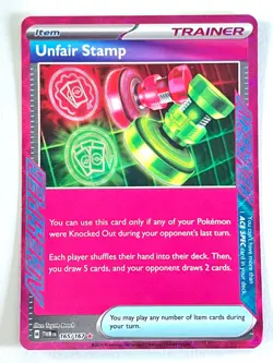 Unfair Stamp 165/167 ACE SPEC Twilight Masquerade - Pokemon TCG - Near Mint NM - Image 1