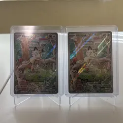 Meowth 106/094 Illustration Rare Phantasmal Flames Pokemon Near Mint 2 pcs card - Image 1