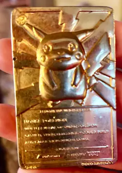 1999 Pokemon 23K Gold Plated Pikachu Card #25 - Burger King Vintage Promo (CARD - Image 2