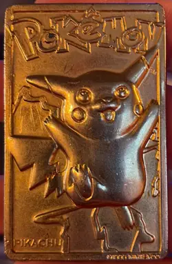1999 Pokemon 23K Gold Plated Pikachu Card #25 - Burger King Vintage Promo (CARD - Image 3