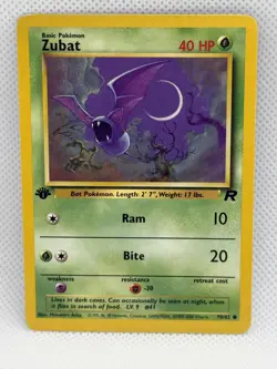Pokemon 1st Edition Team Rocket (2000) - Zubat 70/82 - Common - NM - Image 1