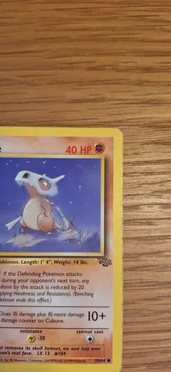 Cubone 50/64 - 1st Edition - Jungle Pokemon Card - LP - Image 3