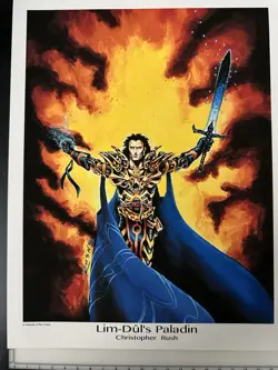 MTG Lim-Dul's Paladin PRINT From The Family Of Christopher Rush 9"x11" - Image 1