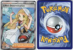 LILLIE'S DETERMINATION 169/132 ULTRA RARE MEGA EVOLUTION POKEMON HOLO NM - Image 3