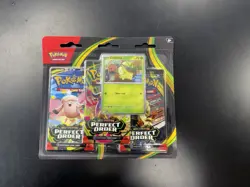 3-Pack Blister (Chikorita) Perfect Order ME03 Pokemon TCG In Hand BRAND NEW! - Image 3