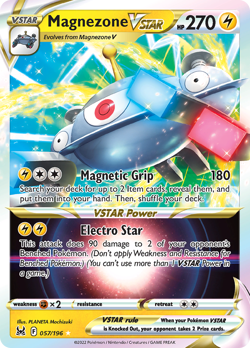 MAGNEZONE VSTAR 057/196 HOLO RARE VSTAR LOST ORIGIN POKEMON NM/M - Image 3