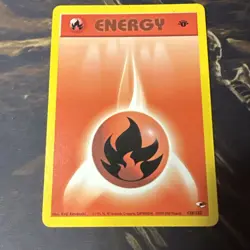 Pokemon 1st Edition Gym Heroes Fire Energy 128/132 - Image 1