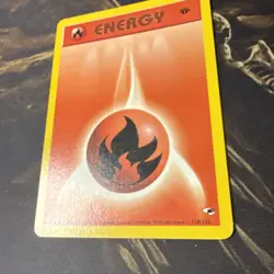 Pokemon 1st Edition Gym Heroes Fire Energy 128/132 - Image 2