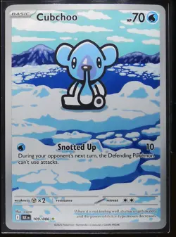 2025 Pokemon SV: Black Bolt #109/086 Cubchoo - Image 1