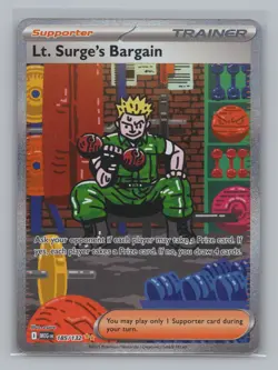 Lt. Surge's Bargain - Holo 185/132 ME01: Mega Evolution Pokemon TCG NM Special I - Image 1