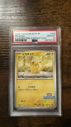 Pokemon Pikachu SV-P Promo 242/SV-P Regular Japanese 2025 PSA 10 - Image 1