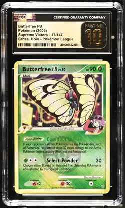 CGC 10 Pokemon TCG 2009 Supreme Victors #17/147 Butterfree FB PRISTINE - Image 1