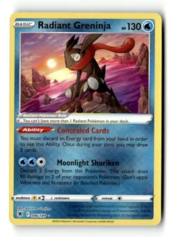 Radiant Greninja 046/189 Radiant Rare Astral Radiance Pokemon Near Mint - Image 1