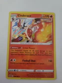 Pokemon TCG Cinderace 028/198 Chilling Reign Holo Rare Fire Fresh - Image 1