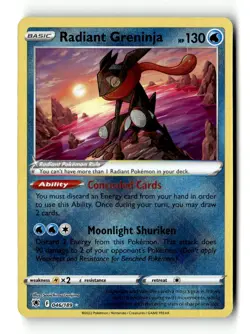 Radiant Greninja 046/189 Radiant Rare Astral Radiance Pokemon Near Mint - Image 1