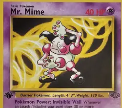 Pokemon TCG Mr. Mime 22/64 1st Edition Jungle Non-Holo - Image 1